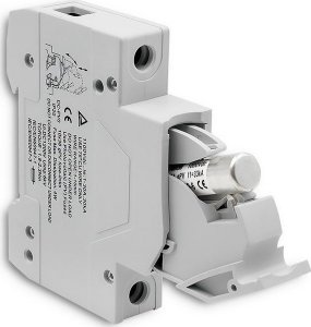 Qoltec Podstawa bezpiecznikowa z diodš + bezpiecznik DC | 1P | 1000V | 30A | 10x38 | solar 13