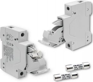 Qoltec Podstawa bezpiecznikowa z diodš + bezpiecznik DC | 1P | 1000V | 30A | 10x38 | solar 3