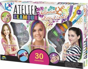 Dromader Zestaw kosmetyków Atelier Glamour Kolorowe włosy i ciało 1