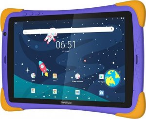 Tablet Prestigio SmartKids Pro, 10.1" (1280x800) IPS, Android 11, up to 1.6GHz 8-core Spreadtrum SC9863a, 3/32GB, BT 4.2, WiFi, USB-C, microSD card slot, Single SIM card, call function, 0.3MP front cam + 2.0MP rear cam, 6000mAh bat, violet-yellow 2