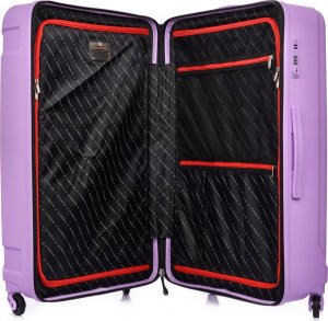 SwissBags Duża Walizka SwissBags Tourist 75cm Fioletowa 4