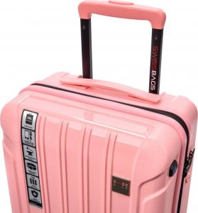 SwissBags Walizka kabinowa Tourist 55cm różowa 5