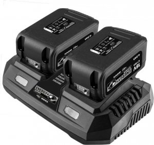 Graphite Zestaw Energy+: 2x akumulator 4 Ah z ładowarką podwójną 58GE134 4