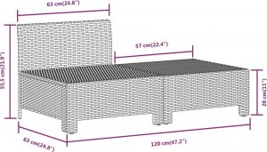 vidaXL 6-cz. zestaw wypoczynkowy do ogrodu, poduszki, szary, rattan PE 9