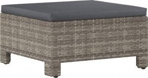 vidaXL 6-cz. zestaw wypoczynkowy do ogrodu, poduszki, szary, rattan PE 7