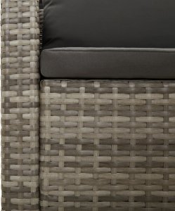 vidaXL 6-cz. zestaw wypoczynkowy do ogrodu, poduszki, szary, rattan PE 8