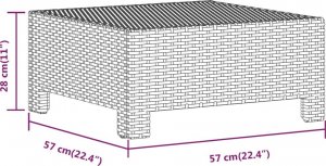vidaXL 6-cz. zestaw wypoczynkowy do ogrodu, poduszki, szary, rattan PE 10