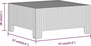 vidaXL 5-cz. zestaw wypoczynkowy do ogrodu, poduszki, szary, rattan PE 9