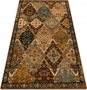 Dywany Łuszczów Dywan wełniany OMEGA Torino orientalny - koniak , 170x235 cm 1