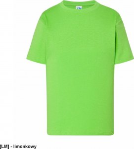 JHK T-shirt JHK TSRK 150 - dziecięca/młodzieżowa z krótkim rękawem wzmocniony lycrą ściągacz, 100% bawełna, 155g - limonkowy. 12-14 1