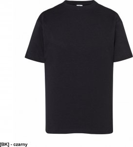 JHK T-shirt JHK TSRK 150 - dziecięca/młodzieżowa z krótkim rękawem wzmocniony lycrą ściągacz, 100% bawełna, 155g - czarny. 12-14 1