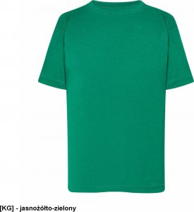 JHK T-shirt JHK TSRK 150 - dziecięca/młodzieżowa z krótkim rękawem wzmocniony lycrą ściągacz, 100% bawełna, 155g - jasnożółto-zielony. 3-4 1