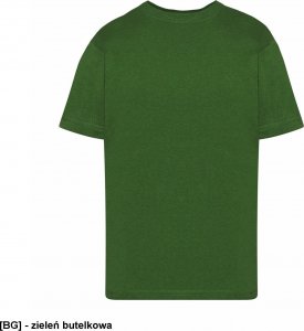JHK T-shirt JHK TSRK 150 - dziecięca/młodzieżowa z krótkim rękawem wzmocniony lycrą ściągacz, 100% bawełna, 155g - zieleń butelkowa. 3-4 1