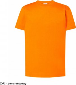 JHK T-shirt JHK TSRK 190 - dziecięca/młodzieżowa z krótkim rękawem wzmocniony lycrą ściągacz, 100% bawełna, 190g - pomarańczowy. 9-11 1