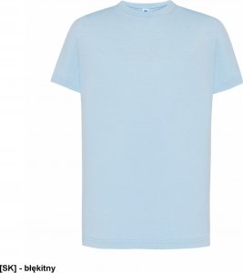 JHK T-shirt JHK TSRK 190 - dziecięca/młodzieżowa z krótkim rękawem wzmocniony lycrą ściągacz, 100% bawełna, 190g - błękitny. 7-8 1
