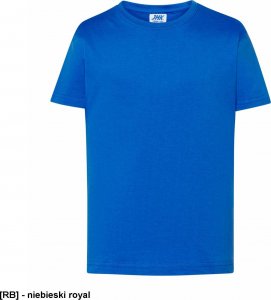 JHK T-shirt JHK TSRK 190 - dziecięca/młodzieżowa z krótkim rękawem wzmocniony lycrą ściągacz, 100% bawełna, 190g - niebieski royal. 5-6 1