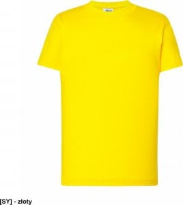 JHK T-shirt JHK TSRK 190 - dziecięca/młodzieżowa z krótkim rękawem wzmocniony lycrą ściągacz, 100% bawełna, 190g - złoty. 9-11 1