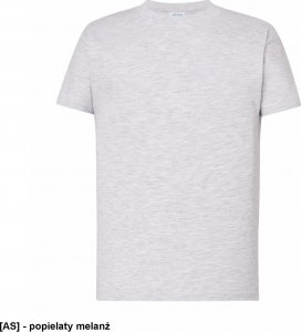 JHK T-shirt JHK TSRK 190 - dziecięca/młodzieżowa z krótkim rękawem wzmocniony lycrą ściągacz, 100% bawełna, 190g - popielaty melanż. 9-11 1