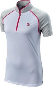 Wilson Staff morele Koszulka golfowa Wilson ZIPPED POLO (damska, biało-różowa, rozm. L) 1