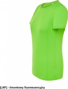 JHK T-shirt JHK SPORTLADY damski sportowy - dopasowany do sylwetki, dekoracyjne przeszycia przd, tył, rękawy, 100% - limonkowy fluorescencyjny M 6