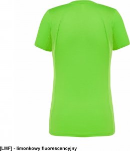 JHK T-shirt JHK SPORTLADY damski sportowy - dopasowany do sylwetki, dekoracyjne przeszycia przd, tył, rękawy, 100% - limonkowy fluorescencyjny 2XL 5