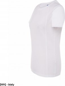 JHK T-shirt JHK SPORTLADY damski sportowy - dopasowany do sylwetki, dekoracyjne przeszycia przd, tył, rękawy, 100% poliester, 130g, - biały 2XL 3
