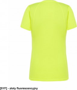 JHK T-shirt JHK SPORTLADY damski sportowy - dopasowany do sylwetki, dekoracyjne przeszycia przd, tył, rękawy, 100% - złoty fluorescencyjny M 2