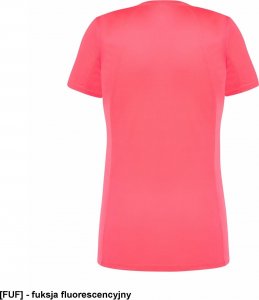 JHK T-shirt JHK SPORTLADY damski sportowy - dopasowany do sylwetki, dekoracyjne przeszycia przd, tył, rękawy, 100% - fuksja fluorescencyjny XL 2