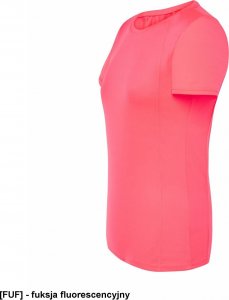 JHK T-shirt JHK SPORTLADY damski sportowy - dopasowany do sylwetki, dekoracyjne przeszycia przd, tył, rękawy, 100% - fuksja fluorescencyjny XL 3