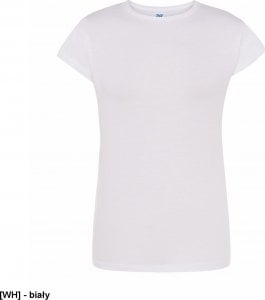 JHK T-shirt damski JHK TSRLPRM - premium z krótkim rękawem, dopasowany do sylwetki, single jersey, 170 g - biały S 1