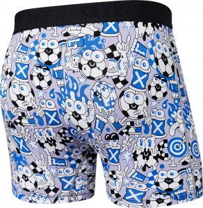 SAXX Bokserki męskie szybkoschnące VIBE Boxer Brief piłki- niebieskie S 2