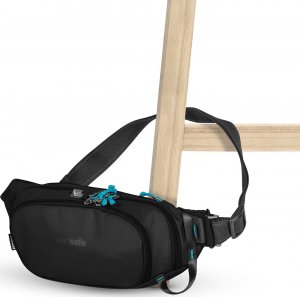 Pacsafe Biodrówka saszetka antykradzieżowa ECO* - czarny z econylu 5