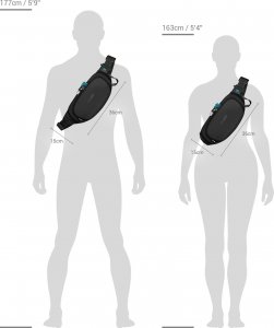 Pacsafe Biodrówka saszetka antykradzieżowa ECO* - czarny z econylu 10