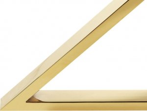 Beliani Stół do jadalni szklany okrągły ⌀ 105 cm czarny ze złotym BOSCO 3