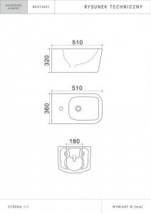 Bidet Hagendsen&Smith Spitz wiszący 51x36 3