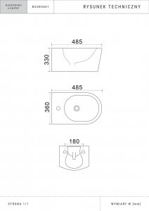 Bidet Hagendsen&Smith Ring wiszący 48x36 3
