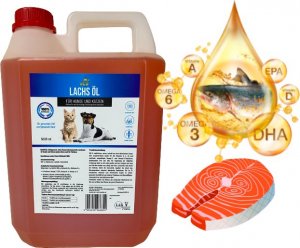 LAB V Olej z łososia dla psów i kotów 5000ml 2