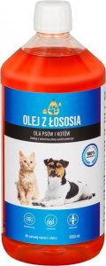 LAB V Olej z łososia dla psów i kotów 1000ml 2