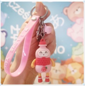 Breloczek myHomelife Breloczek silikonowy kawaii soczek truskawkowy 2