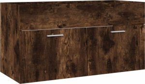 vidaXL vidaXL 2-częściowy zestaw mebli łazienkowych, przydymiony dąb 5