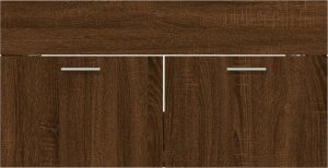 vidaXL vidaXL 2-częściowy zestaw mebli łazienkowych, brązowy dąb 8