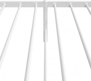 vidaXL vidaXL Metalowa rama łóżka z wezgłowiem, biała, 100x200 cm 8