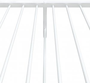 vidaXL vidaXL Metalowa rama łóżka z wezgłowiem i zanóżkiem, biała, 75x190 cm 8