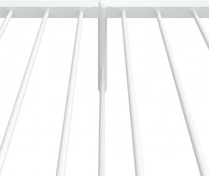 vidaXL vidaXL Metalowa rama łóżka z wezgłowiem i zanóżkiem, biała, 100x200 cm 8