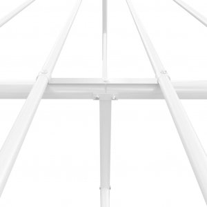 vidaXL vidaXL Metalowa rama łóżka z wezgłowiem i zanóżkiem, biała, 160x200 cm 8