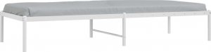 vidaXL vidaXL Metalowa rama łóżka, biała, 75x190 cm 3