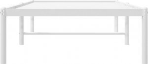 vidaXL vidaXL Metalowa rama łóżka, biała, 75x190 cm 5