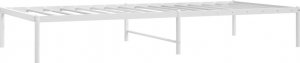 vidaXL vidaXL Metalowa rama łóżka, biała, 90x200 cm 4