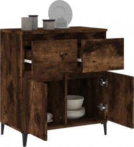 vidaXL vidaXL Komoda, przydymiony dąb, 60x35x70 cm, materiał drewnopochodny 5