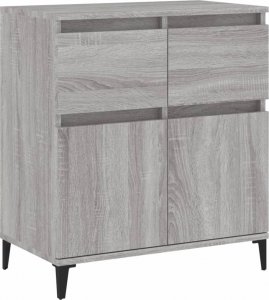 vidaXL vidaXL Komoda, szary dąb sonoma, 60x35x70 cm, materiał drewnopochodny 2